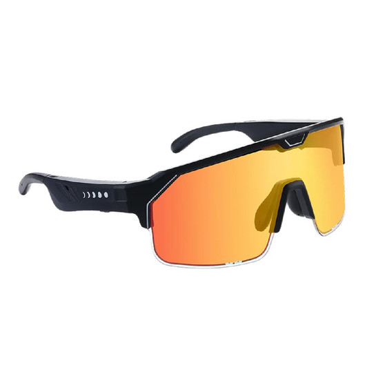 Chamelo Music Shield Sport Smart Sunglasses with Audio (Matte Black / Fire)