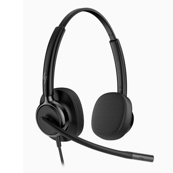 HP Poly Mission 425 Stereo USB Wired Headset, USB-C/A (Classic)