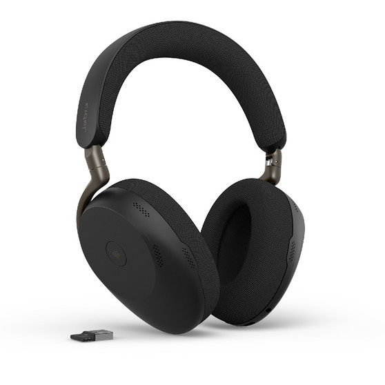 Jabra Evolve3 85 UC Stereo ANC, Wireless Bluetooth Headset, Link 390 Adapter, USB-A (Black)