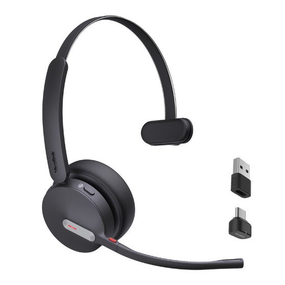 Yealink BH70 Mono, Wireless Bluetooth Headset, UC, USB-C/A