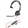 Poly Plantronics Blackwire 3315 UC Mono Office Headset, USB-C, 3.5mm