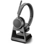 Poly Plantronics Voyager 4220 Office Stereo, Wireless Bluetooth Headset, With 2-Way Base, USB-A