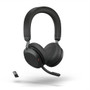Jabra Evolve2 75 UC Stereo ANC, Wireless Bluetooth Headset, Link 380 Adapter, With Charging Stand, USB-C (Black)