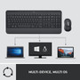 Logitech Signature MK650 Wireless Keyboard and Mouse Combo for Business, Logi Bolt USB Receiver (USB-A) (Graphite)