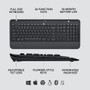 Logitech Signature MK650 Wireless Keyboard and Mouse Combo for Business, Logi Bolt USB Receiver (USB-A) (Graphite)