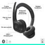 Logitech Zone 305, Wireless Bluetooth Headset, UC (USB-A/C Receiver)