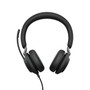 Jabra Evolve2 40 SE UC Stereo, Wired USB Headset, USB-C/A (Black)