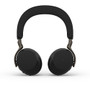 Jabra Evolve3 75 UC Stereo ANC, Wireless Bluetooth Headset, Link 390 Adapter, With Charging Pad, USB-A (Black)