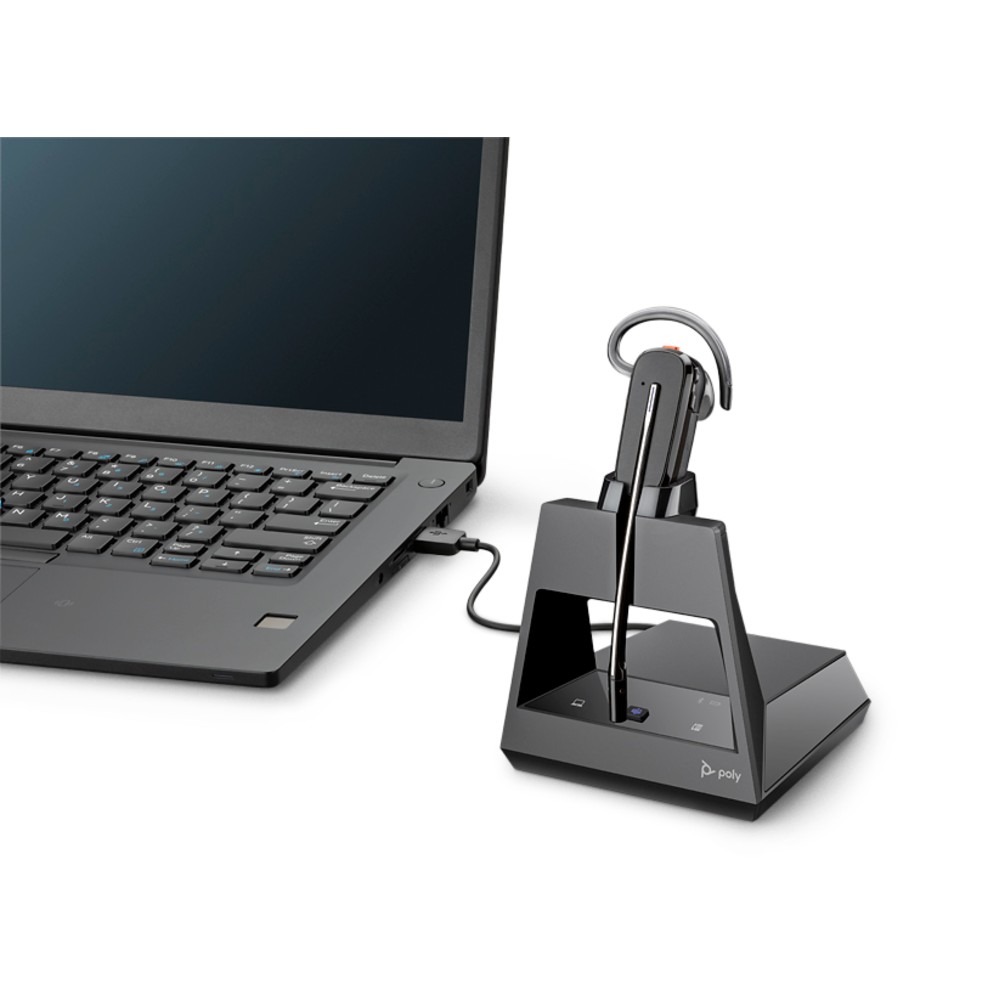 Poly Plantronics Singapore | Poly Plantronics Headsets | Poly Plantronics Voyager  4245-M Convertible Wireless Bluetooth Headset With 2-Way Base (214701-08) |  HEADPHONES