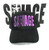 ALL BLACK SAVAGE HAT WITH PURPLE WRITING