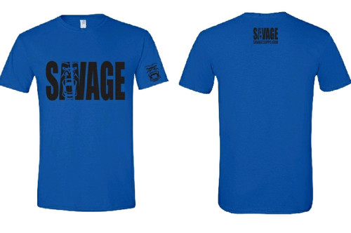 SAVAGE T-SHIRT GREY W/BLACK LETTERING