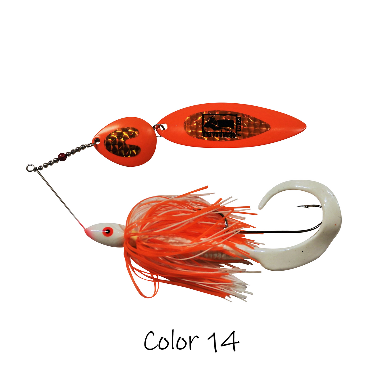 Lot of 6 Humdinger 3/8 oz Spinnerbaits 223-E Humdinger Neon Heads Red  Spinners