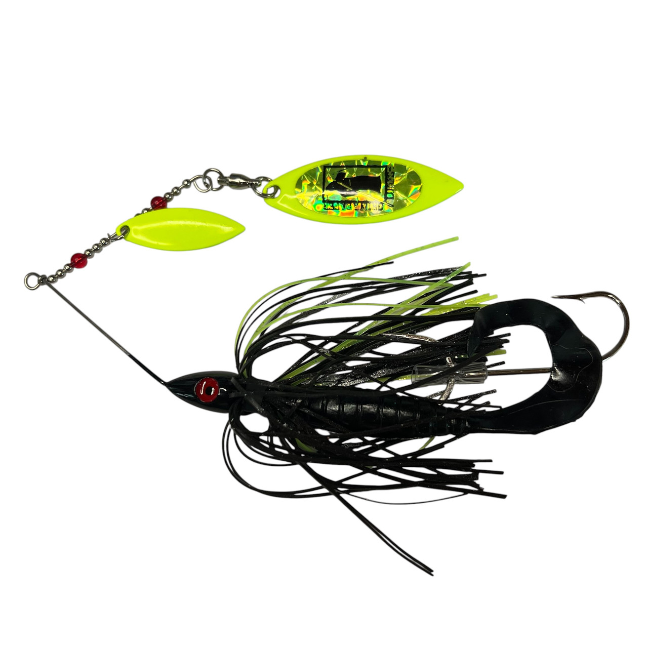 black spinglow fishing lure Strike King Tour Grade Night Spinnerbait, / 1/2 oz The dark lure produces a shimmering silhouette fish cant resist Booyah Moon Talker Spinnerbaits -
