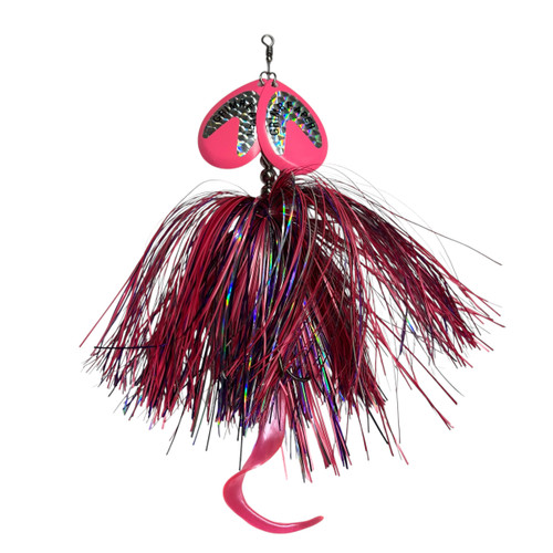 Tinsel Bucktail Fishing lure colorado blades Flashabou handmade trailer grub Phantom Flash - Pixie