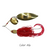 Color 46 - Gold Blades & Head / Red Skirt / Red Silver Glitter Grub