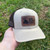 Grim Reaper Tan Brown Leather Patch Hat