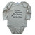 Natural color infant onesie with text ‘I’m Proof Daddy Isn’t Fishing All The Time’ and fishing rod graphic.