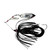 Grim Reaper Lures Mini Reaper 3/8 oz spinnerbait in 02, handmade fishing lure with double willow blades and tinsel skirt