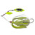 Grim Reaper Lures Mini Reaper 3/8 oz spinnerbait in 16, handmade fishing lure with double willow blades and tinsel skirt