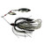 Grim Reaper Lures Mini Reaper 3/8 oz spinnerbait in 64, handmade fishing lure with double willow blades and tinsel skirt crappie