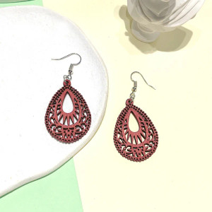 Wood Drop Earrings