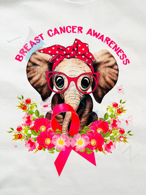 Breast Cancer Awareness Elephant Hoodie