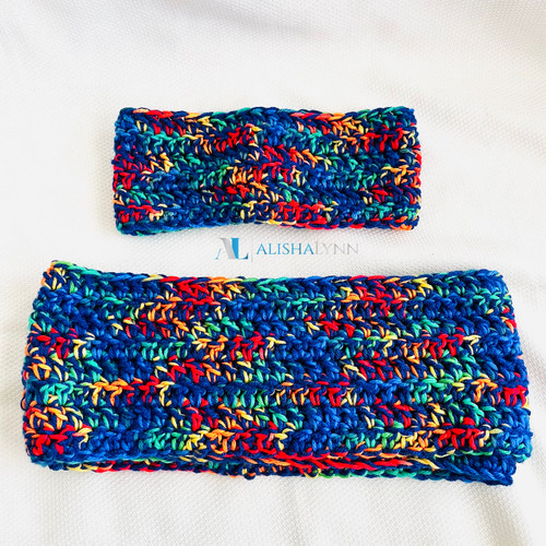 Autism Awareness Headband and Infinity Scarf Set