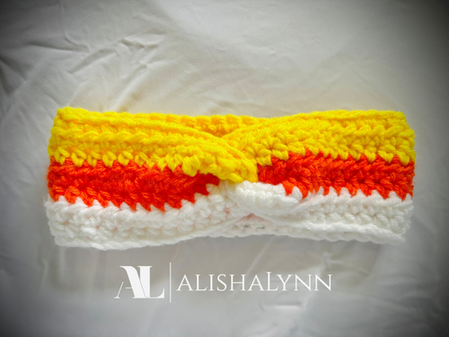 Candy Corn Twisted Headband 