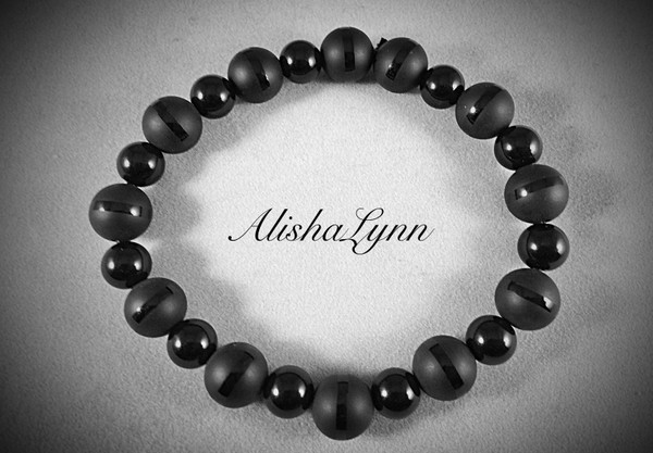 Black on black bracelet