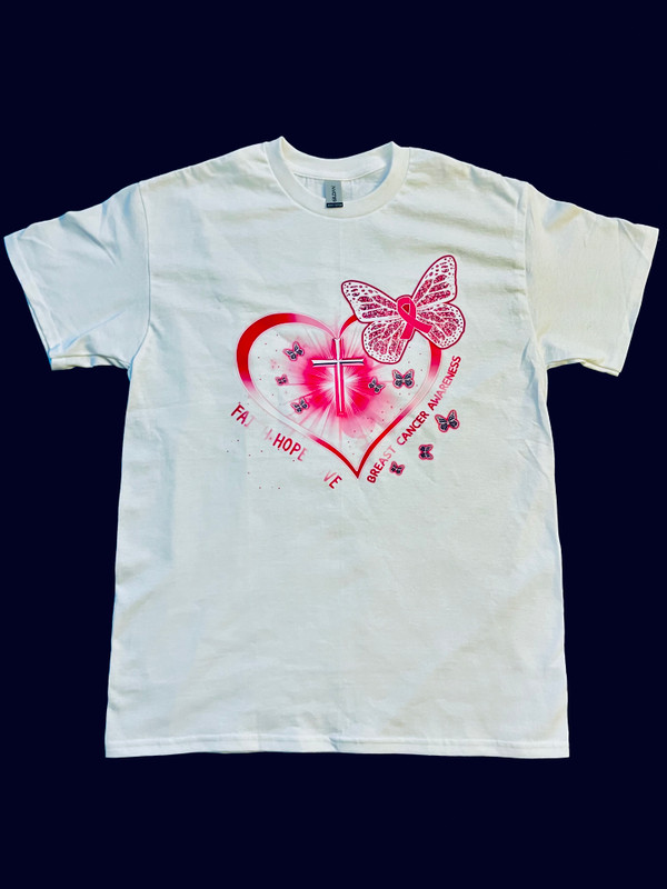 Breast Cancer Awareness Heart Hoodie/T-Shirt