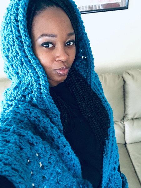 hooded pocket shawl