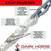 Windlass Anchor Rode 25' - 1/4" Stainless Steel Chain 1/2" 8-Plait Rope