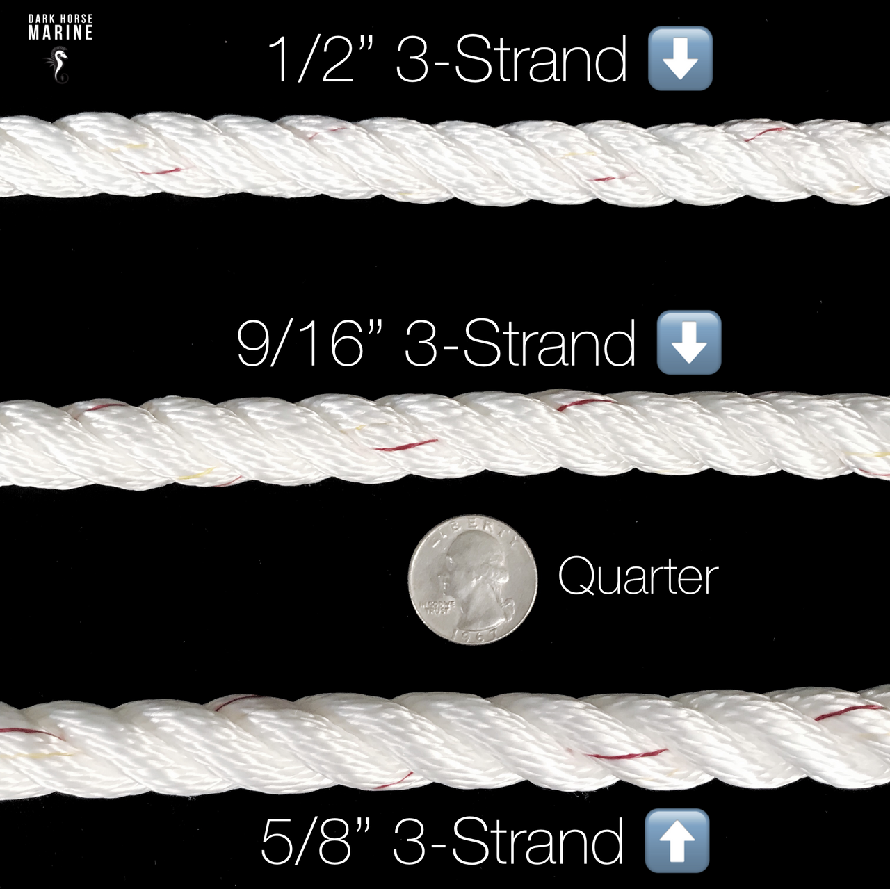 Windlass Anchor Rode 25' 1/4 Stainless Steel Chain 1/2 3-Strand Nylon  Rope - Dark Horse Marine, LLC