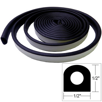 TACO Weather Seal - 10'L x 1\/2"W x 1\/2"H - Black [V30-0202B10-1]