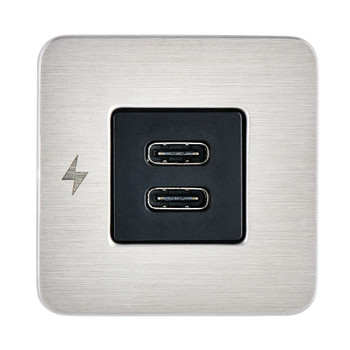 Scanstrut TILE USB-C Interior Charging Socket - 12\/24V - Stainless Steel Bezel [SC-TILE-21]