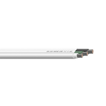 Sea-Dog 6\/3 AWG Flat Triplex Wire - White\/Green\/Black - 100' [8006302]