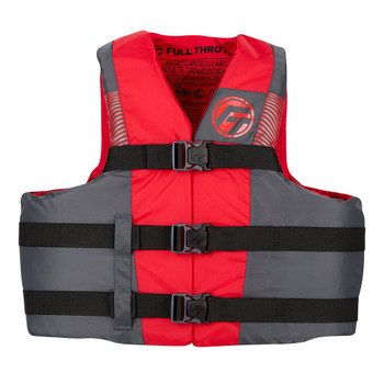 Full Throttle Adult Nylon Life Jacket - S\/M - Black\/Red [112200-100-030-26]
