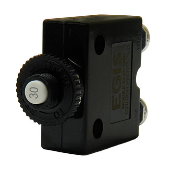Egis 30A Push Button Panel Mount Circuit Breaker - Screw Terminals [4710-30]