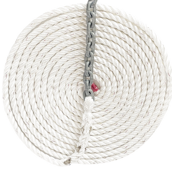 Windlass Anchor Rode 25' -5/16" Gal G4 Chain 9/16" 3-Strand Rope Windlass Anchor Rode 25' -5/16" Gal G4 Chain 9/16" 3-Strand Rope
