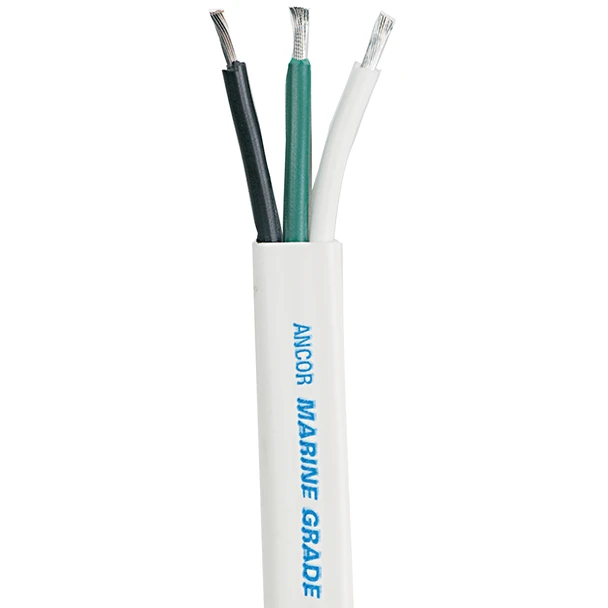 Ancor White Triplex Cable - 8\/3 AWG - Flat - 50' [130905]