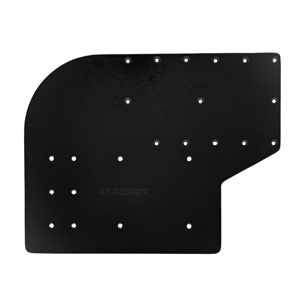 Sea Brackets Large Offset Trolling Motor Plate f\/Minn Kota Quest - Black [SEA2305-BLK]
