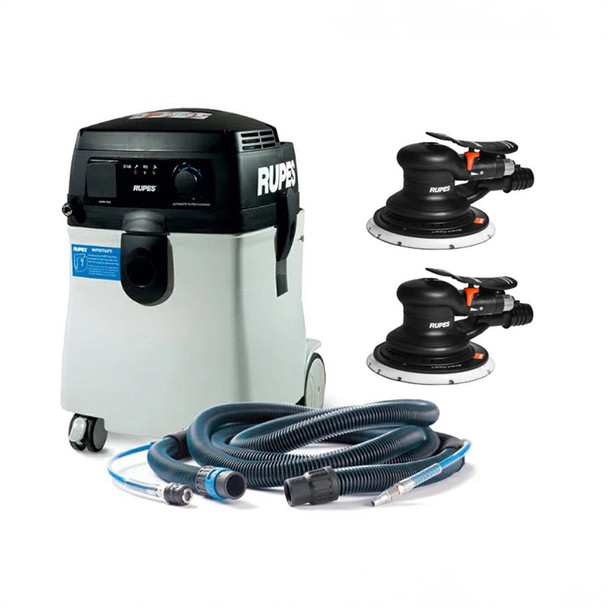 RUPES S245 Portable Vacuum Long Hose Kit w\/(1) RH356A  (1) RH359A Skorpio Sander [S245EPL\/KL2-69]