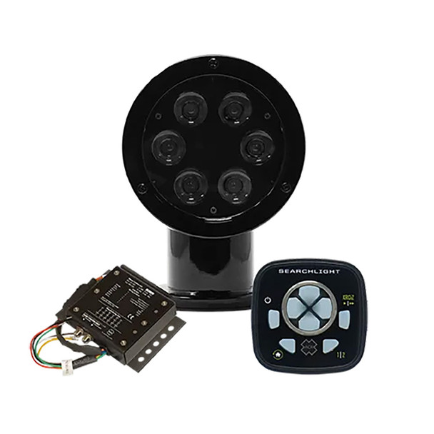 ACR RCL-50 LED Black Searchlight w\/URP-103 Wired Point Pad  URC-104 Master Controller [1983]