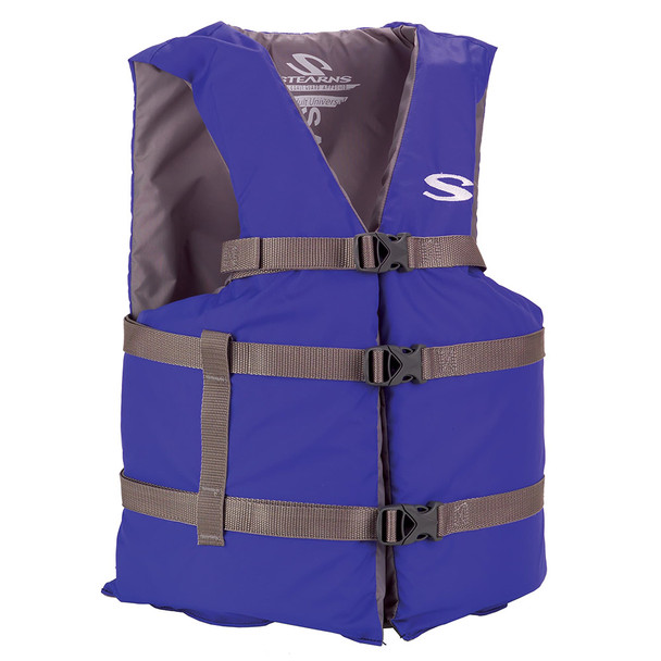 Stearns Adult Life Vest USCG Approved Type III PFD - Blue - Oversize Fit [2158931]