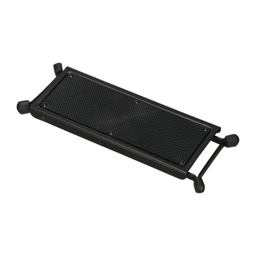 Stageline 7590 Guitar Foot Stool – Adjustable Height (4 Positions), Sturdy Metal Construction, Non-Slip Rubber Surface, Folds Flat for Easy Storage – Black