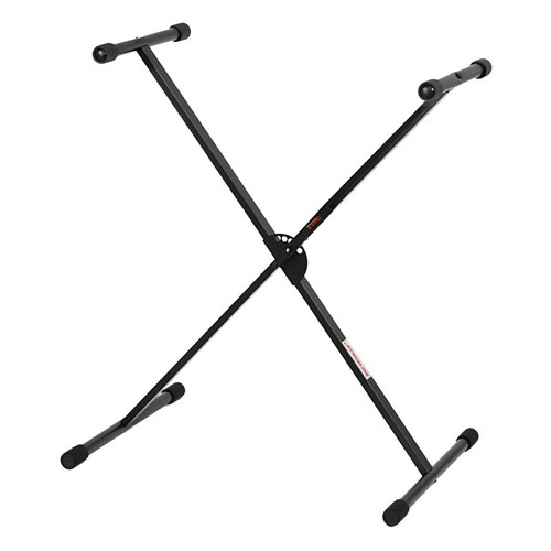 Stageline KS25Q Keyboard Stand – Adjustable Height 25.8″–38.8″ (5 Positions), Heavy-Duty Single X-Style Frame, Quick-Adjust System, 5.9 lbs – Black