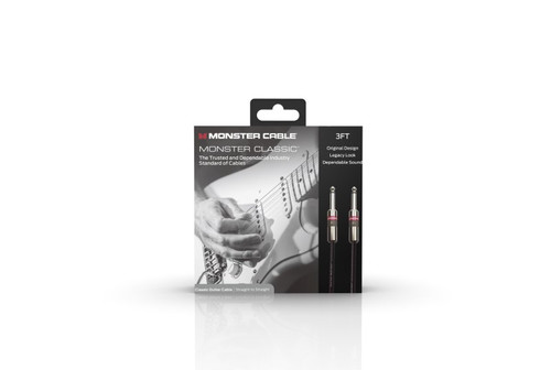 Monster CLAS-I-3WW Prolink Monster Classic 1/4" Instrument Cable. 3 ft - Straight to Straight