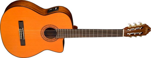 Washburn C5CE Classical Cutaway Acoustic Electric Guitar. Natural