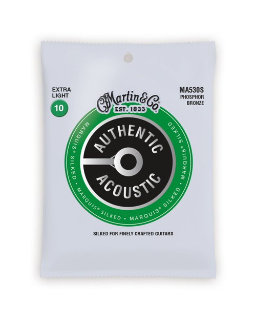 Martin MA530S Authentic Acoustic Marquis 92/8 Phosphor Bronze Extra Light Guitar Stars. 10-47