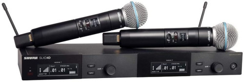 Shure SLXD24D/B58-G58 Dual Wireless System with 2 Beta 58 Microphones. G58 Band